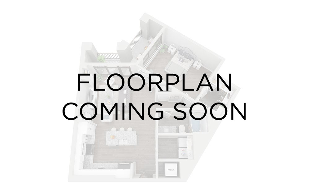 B1 - 2 bedroom floorplan layout with 2 bathrooms and 1116 square feet